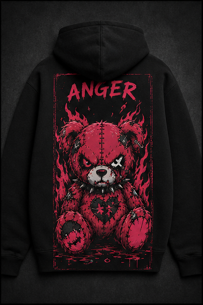 Anger Hoodie Back - Ill Within Clothing Co.