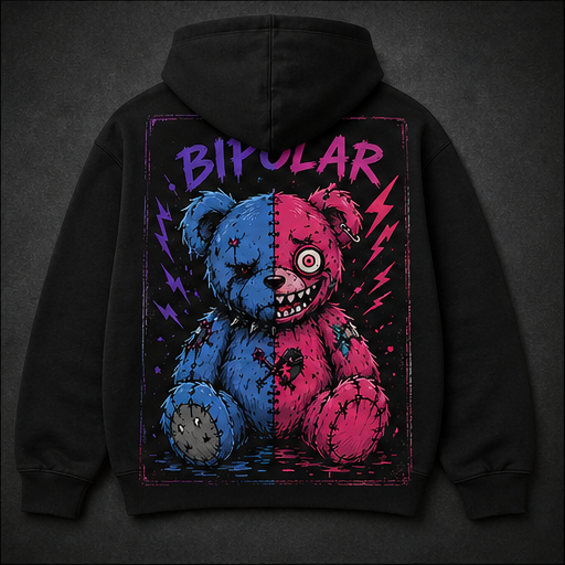Bipolar Hoodie Back - Ill Within Clothing Co.