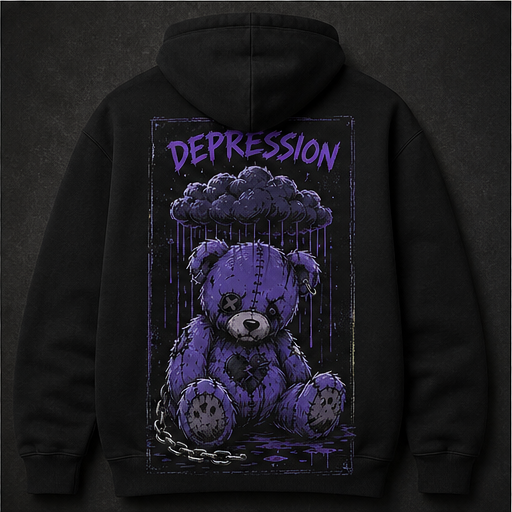 Depression Hoodie Back - Ill Within Clothing Co.